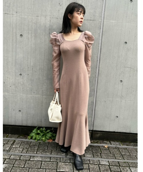 FRAY I.D 「FRAY I.D」 ニットワンピース 1 モカ レディース