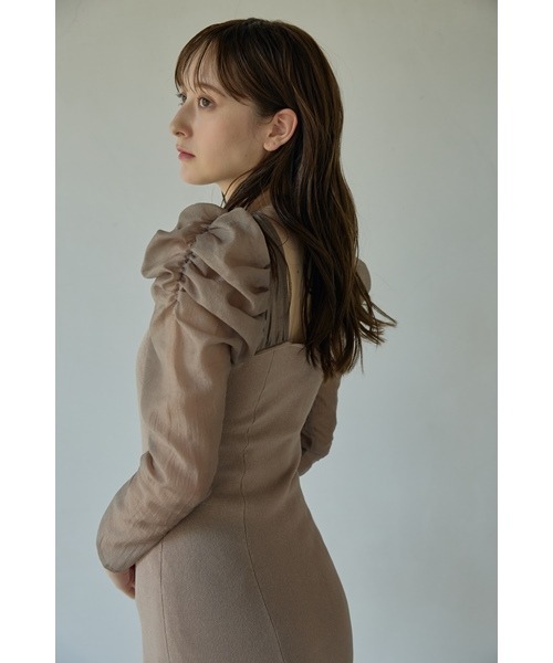 タグ付 未使用 FRAY I.D フレイアイディー フリルニット　ワンピース FRAY I.D（フレイ・アイディー） ニットワンピース 1 モカ レディース