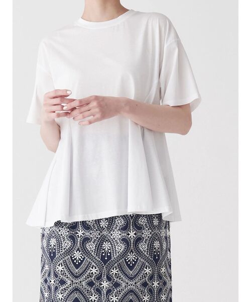 tシャツ ペプラムフレアデザインTシャツ レディース
