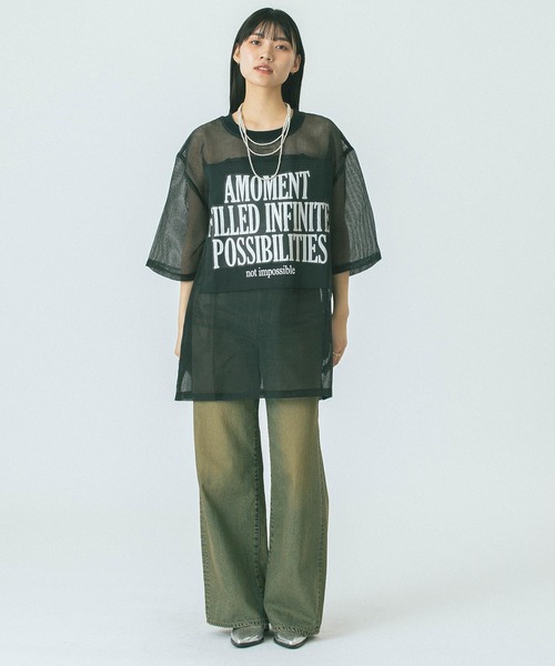 okiraku　rose　bad　オキラク　ローズバッド　Tシャツ　レース ROSE BUD（ローズバッド） tシャツ (OKIRAKU×ROSEBUD)リメイクライク