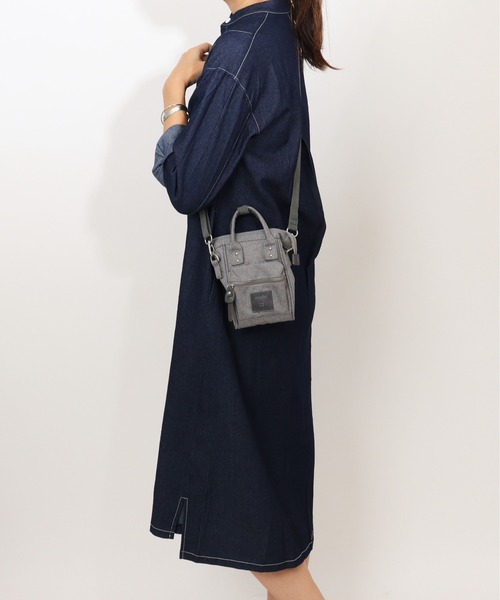 anello ショルダーバッグ バッグ クロスボトルヘザー 口金2WAY