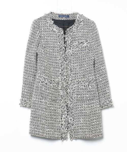 プリーズコートさん専用 エムズグレイシー❣️ M'S GRACY（エムズグレイシー） ノーカラーコート 38 ホワイト