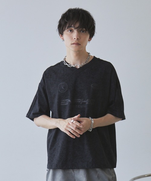 HEAVY L TVゲーム　Tシャツ Lサイズ Spielio tシャツ 「Spielio」 Vintage like Vneck game T-shirt