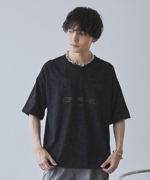 Spielio tシャツ Vintage like Vneck game T-shirt/ ヴィンテージ