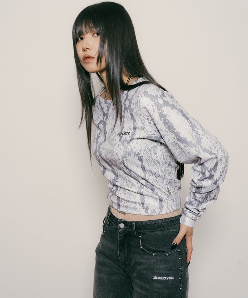 tシャツ Patterned waffle tee「WOMEN」 レディース
