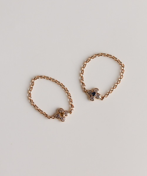 cui-cui キュイキュイ K10イエローゴールド ダイヤモンドチェーンリング cui-cui / キュイキュイ / ジュエリー＆アクセサリー / ダイヤモンド