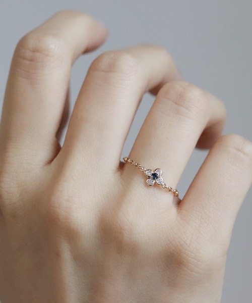 cui-cui（キュイキュイ） 指輪 リング フラワー チェーンリング