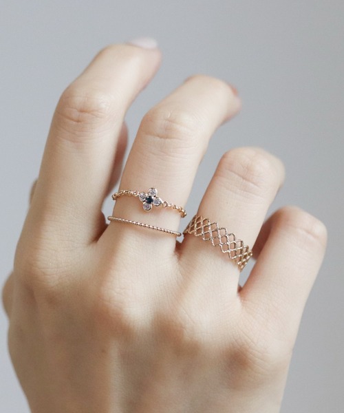 cui-cui（キュイキュイ） 指輪 リング フラワー チェーンリング