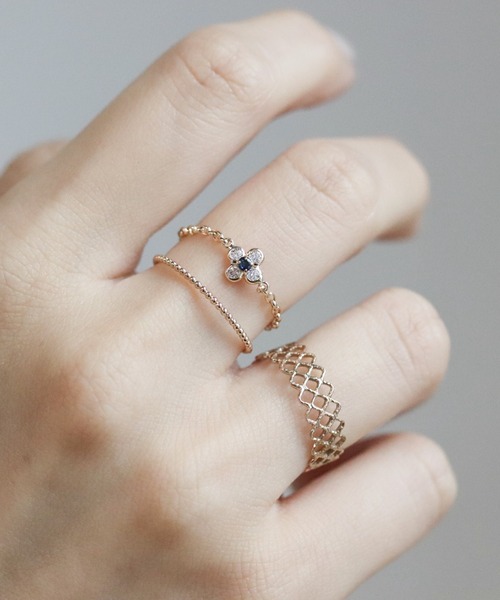 cui-cui（キュイキュイ） 指輪 リング フラワー チェーンリング