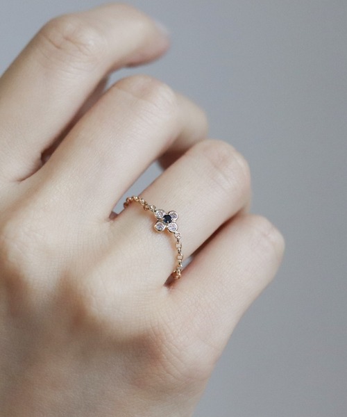 cui-cui（キュイキュイ） 指輪 リング フラワー チェーンリング