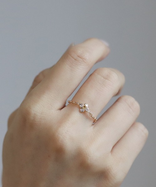 cui-cui（キュイキュイ） 指輪 リング フラワー チェーンリング