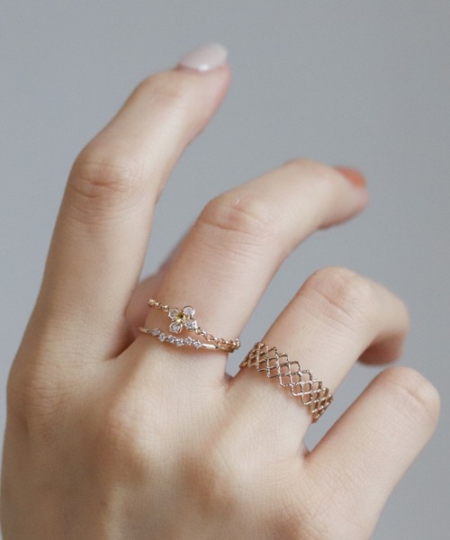 cui-cui（キュイキュイ） 指輪 リング フラワー チェーンリング