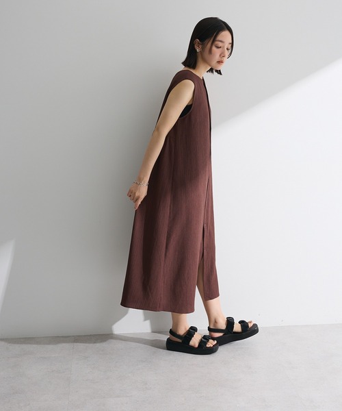 G7565*ルーミーズ☆ノースリーブ☆ワンピース☆緑グリーン☆38 osharewalker ワンピース レディース 夏 きれいめ ノースリーブ