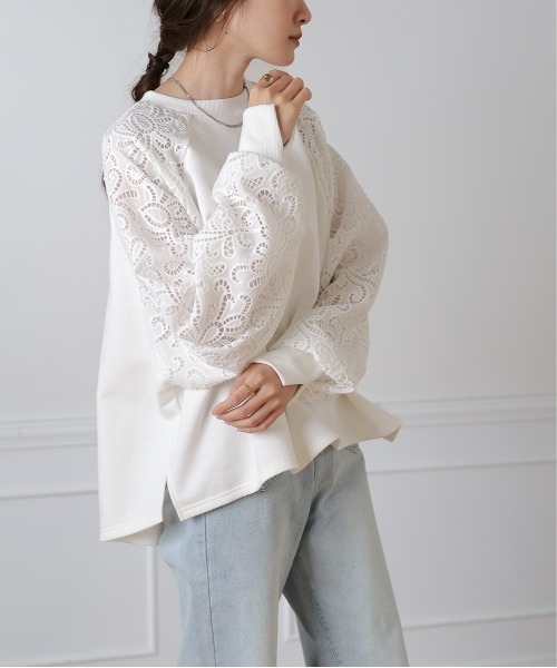 トップス bbbb BAB（バブ） スウェットカットソー FREE オフホワイト レディース