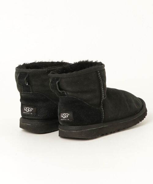 UGG、size25㎝、ブラック、黒 スエード ムートンブーツ、レディース UGG Australia（アグオーストラリア） 「UGG」 ムートンブーツ 22cm