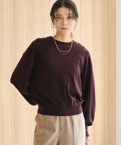 ebure ダークグリーン クルーネックニット green label relaxing（グリーンレーベルリラクシング） ニット