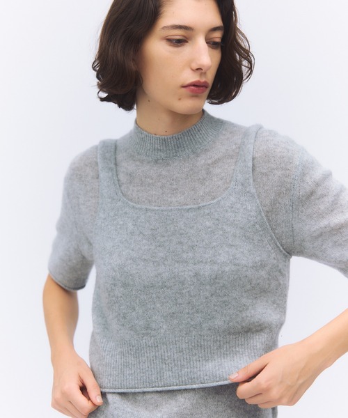 Elegancese ニット セーター 「elegancese」Sheer cashmere short