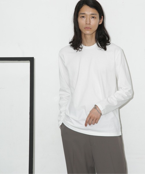 「NANO universe」 長(zhǎng)袖Tシャツ L ブラック メンズ