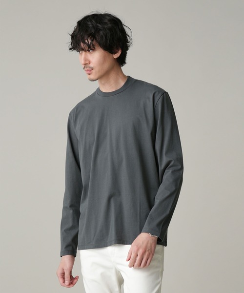 「NANO universe」 長(zhǎng)袖Tシャツ L ブラック メンズ
