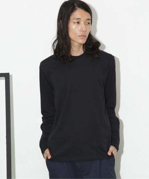 「NANO universe」 長(zhǎng)袖Tシャツ L ブラック メンズ