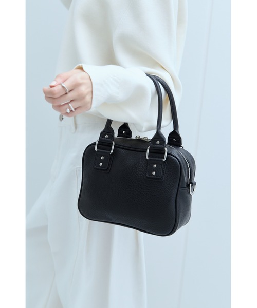 un/neu ショルダーバッグ バッグ ミニ シボスクエアミニボストンバッグ