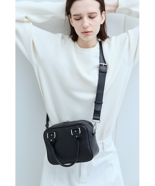 un/neu ショルダーバッグ バッグ ミニ シボスクエアミニボストンバッグ
