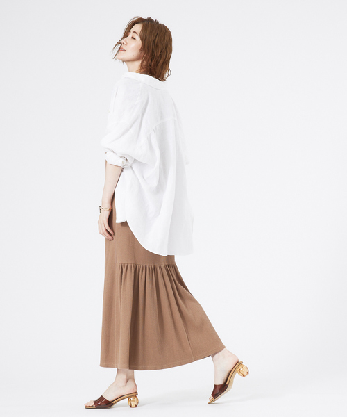 「abahouse mavie」 ノースリーブワンピース 36 サックスブルー レディース_画像8