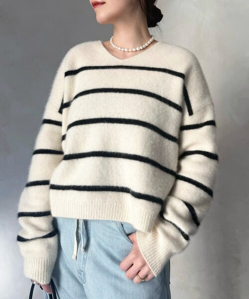 BEARDSLEY（ビアズリー） ニット セーター FOXウールVネックニット