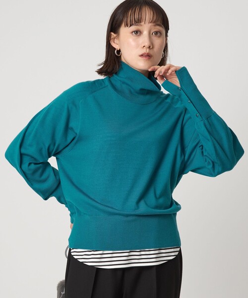 アトリエgg★シャンブルブランシェ18レッド★atelierggタートルニット アトリエgg☆シャンブルブランシェ18レッド☆atelierggタートルニット