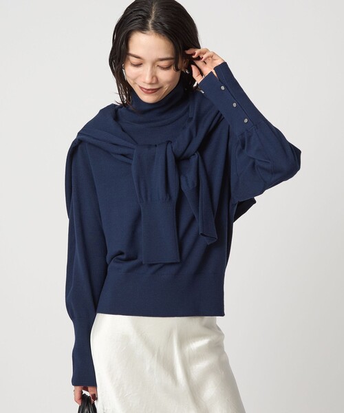 ブルーレーベル　ニットセーター　スカート セール】 【洗える】ブークレースパンコール ニット （ニット