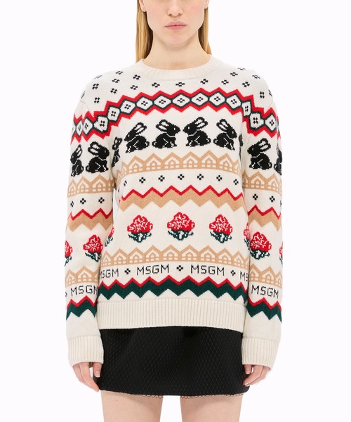 MSGM（エムエスジーエム） ニット セーター MSGM BUNNIES フェアアイル