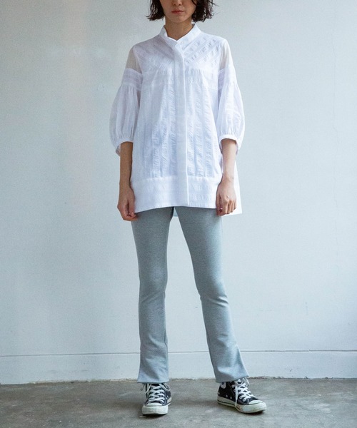 「AVIE」 7分袖ブラウス 38 オフホワイト レディース_画像4