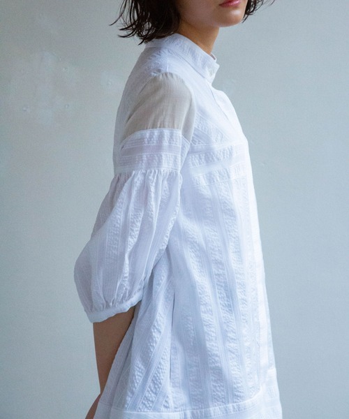 「AVIE」 7分袖ブラウス 38 オフホワイト レディース_画像7