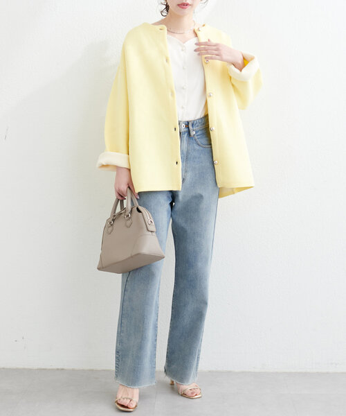 「natural couture」 7分袖ブラウス FREE ネイビー レディース_画像7