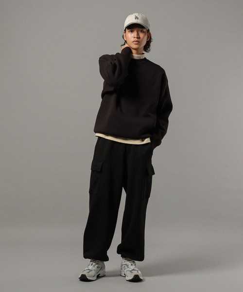 ブラックカーゴパンツ スウェット素材 RAGEBLUE（レイジブルー） スウェットパンツ ジャージ スウェット