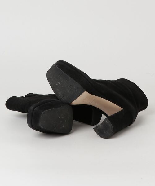 ⭐︎MIU MIU ブラック レザー ショートブーツ 36 1/2 miu miu（ミュウミュウ） ショートブーツ 36 ブラック レディース