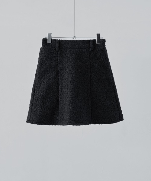 etoll.（エトル） スカート ループツイードミニフレアスカート