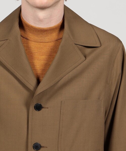 【新品未使用】トゥモローランド　コンフォートツイルノーカラージャケット セール】 スライバーツイード キザミカラージャケット （ノーカラー