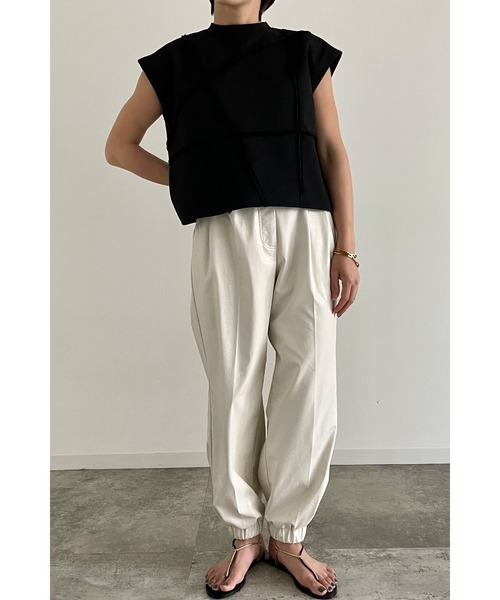 「LA PEAU DE GEM」 ノースリーブトップス FREE ブラック レディース_画像3