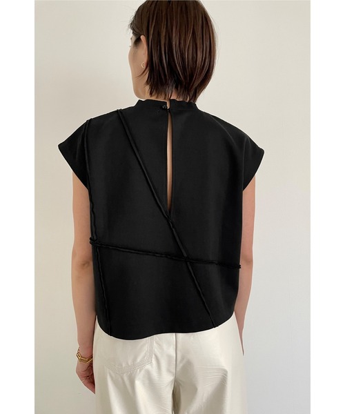 「LA PEAU DE GEM」 ノースリーブトップス FREE ブラック レディース_画像5