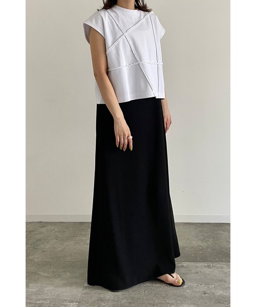 「LA PEAU DE GEM」 ノースリーブトップス FREE ブラック レディース_画像8