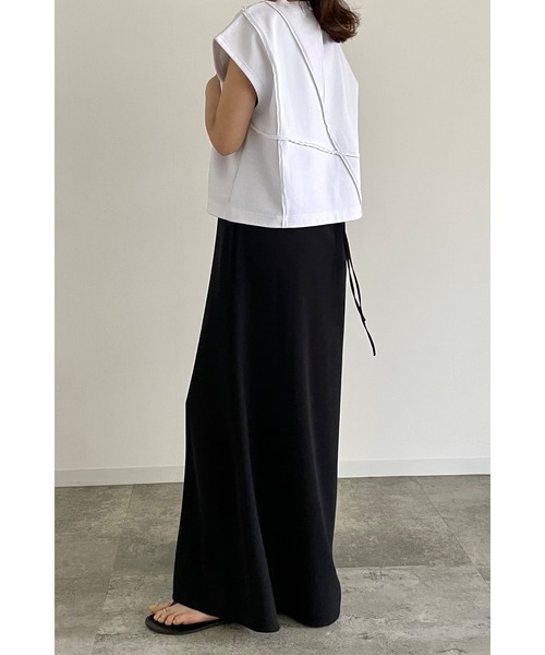 「LA PEAU DE GEM」 ノースリーブトップス FREE ブラック レディース_画像9