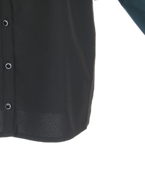 axes femme（アクシーズ ファム） ブラウス シャツ 金具付バイカラー