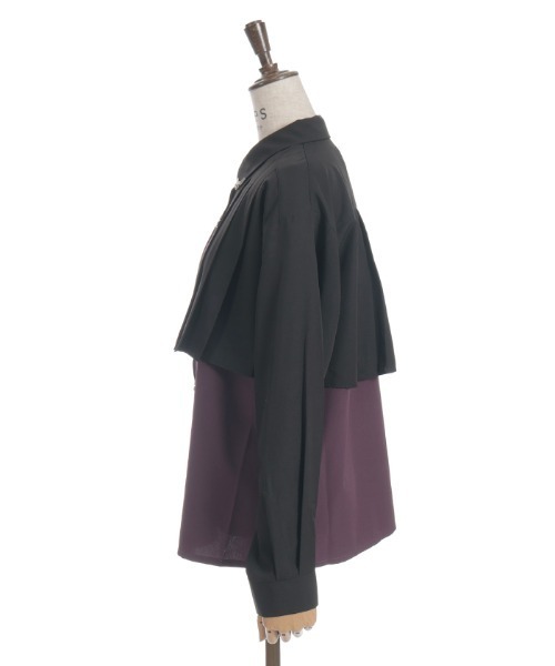 axes femme（アクシーズ ファム） ブラウス シャツ 金具付バイカラー