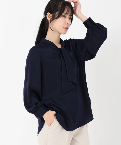 【新品/売れ筋】STRAWBERRY-FIELDS フローティーサテン ブラウス STRAWBERRY-FIELDS（ストロベリーフィールズ）｜パーツ付きサテン