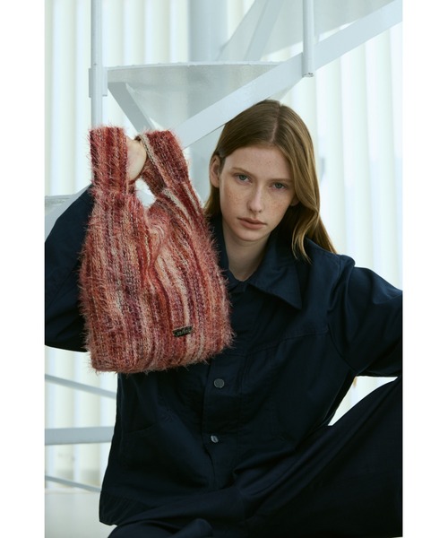 un/neu ハンドバッグ マルチストライプファーニットバッグ / 500ml