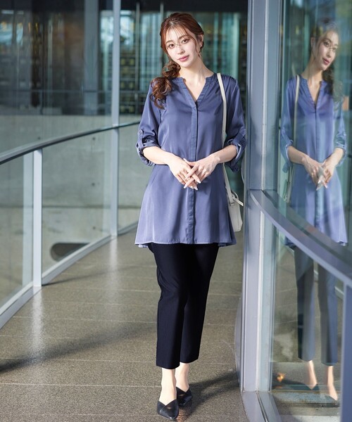 「Tiaclasse」 長袖ブラウス M ピンク レディース_画像3