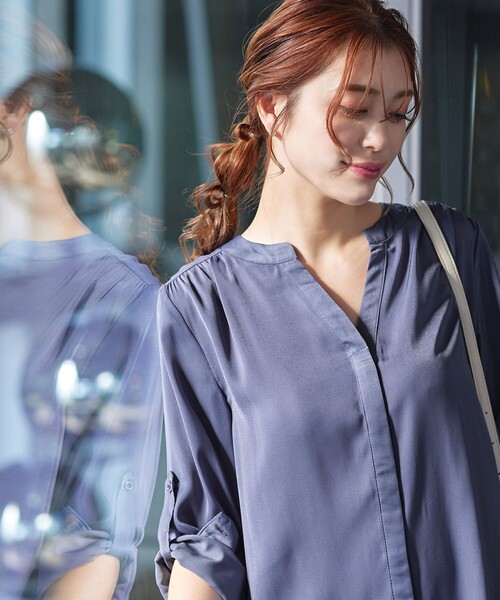 「Tiaclasse」 長袖ブラウス M ピンク レディース_画像4