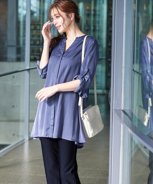 「Tiaclasse」 長袖ブラウス M ピンク レディース_画像5