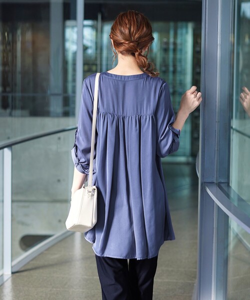 「Tiaclasse」 長袖ブラウス M ピンク レディース_画像8